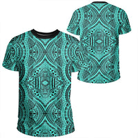 Polynesian Symmetry Turquoise T Shirt Unisex Polyester - Polynesian Pride