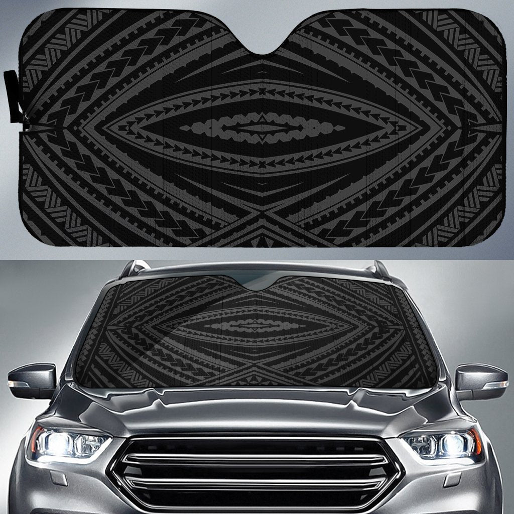 Polynesian Tatau Car Sun Shade Auto Sun Shade Universal Fit Gray - Polynesian Pride