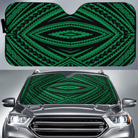 Polynesian Tatau Car Sun Shade Auto Sun Shade Universal Fit Green - Polynesian Pride