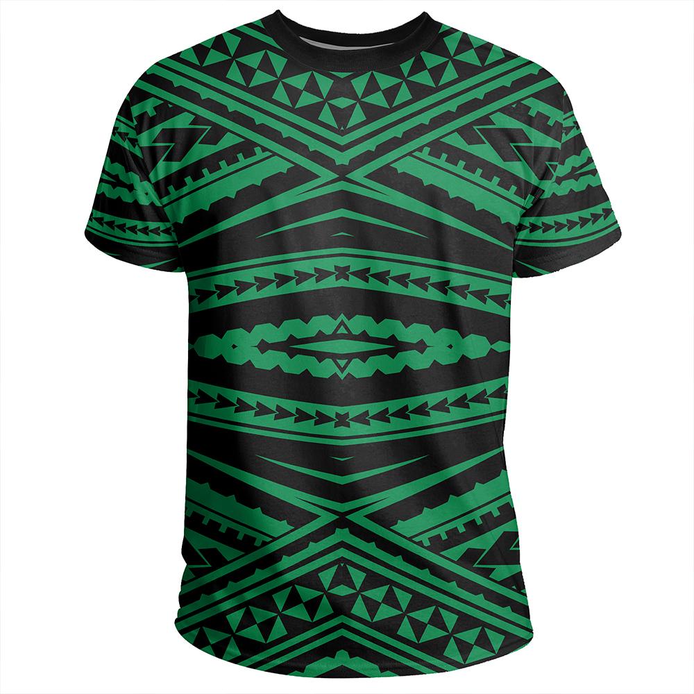 Polynesian Tatau Green T Shirt - Polynesian Pride