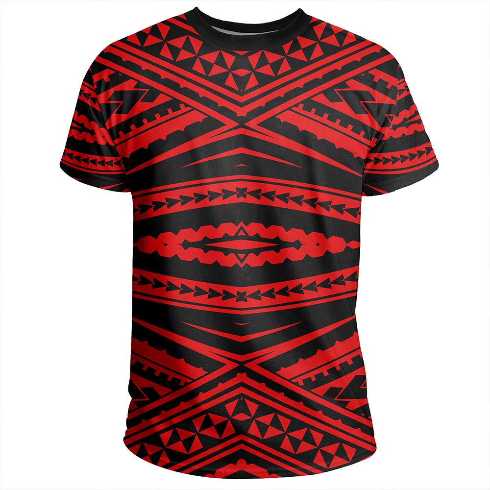 Polynesian Tatau Red T Shirt - Polynesian Pride