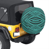 Polynesian Tatau Turquoise Hawaii Spare Tire Cover - Polynesian Pride