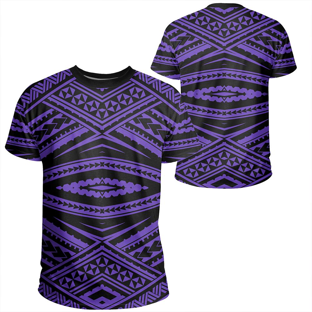 Polynesian Tatau Violet T Shirt Unisex Polyester - Polynesian Pride