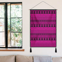 Polynesian Tattoo Tribal Pink Hanging Poster - AH Hanging Poster 50 x 75 cm Cotton And Linen - Polynesian Pride