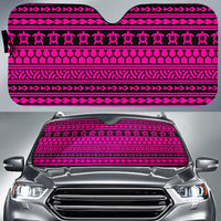Polynesian Tattoo Tribal Car Sun Shade Auto Sun Shade Universal Fit Pink - Polynesian Pride