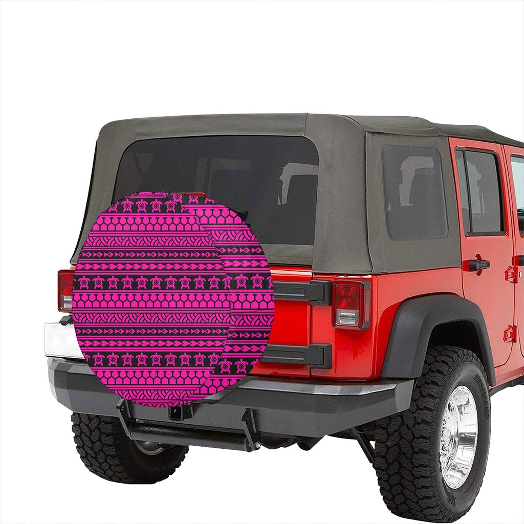 Polynesian Tattoo Tribal Pink Hawaii Spare Tire Cover - Polynesian Pride