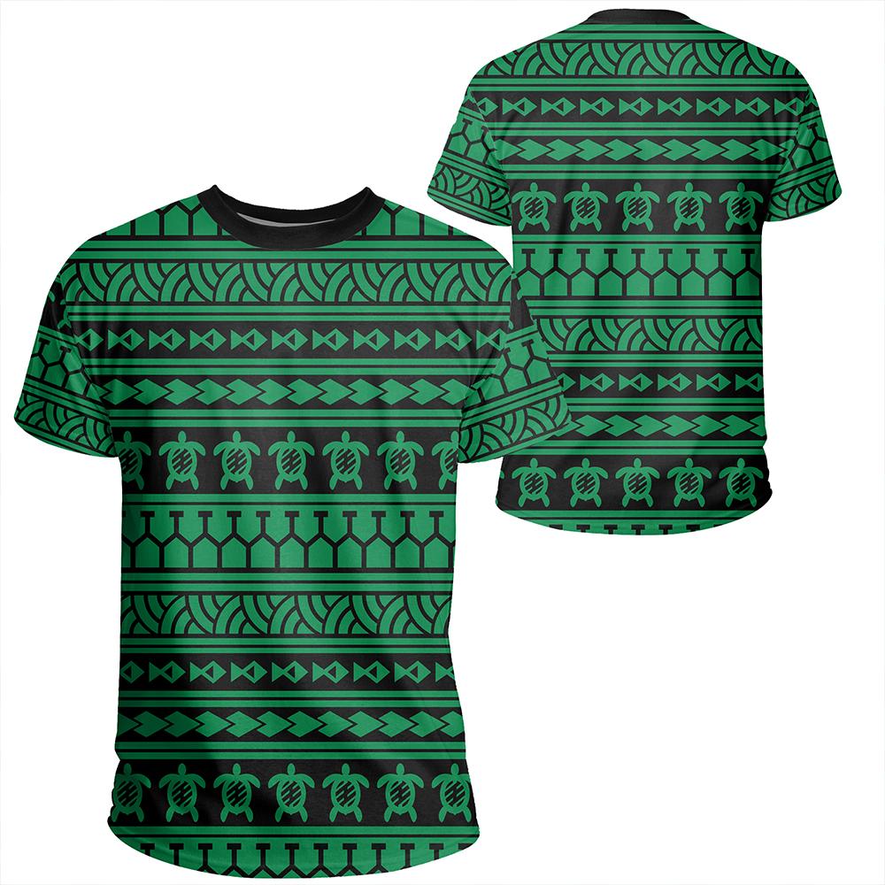 Polynesian Tattoo tribal Green T Shirt Unisex Polyester - Polynesian Pride