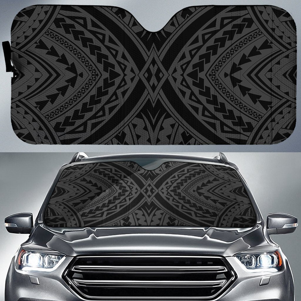 Polynesian Tradition Car Sun Shade Auto Sun Shade Universal Fit Gray - Polynesian Pride