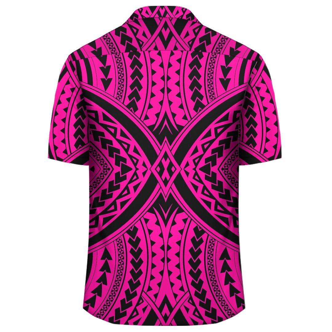 Polynesian Tradition Pink Hawaiian Shirt - Polynesian Pride