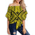 Polynesian Tradition Yellow Hawaii Women's Off Shoulder Wrap Waist Top Yellow Female - Polynesian Pride