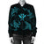 Polynesian Turtle Hammerhead Shark Ray Kanaka Hawaii Bomber Jacket Circle Blue - AH - Polynesian Pride