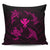 Polynesian Turtle Hammerhead Shark Ray Kanaka Hawaii Pillow Covers Circle Pink - AH Pillow Covers Black - Polynesian Pride