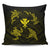 Polynesian Turtle Hammerhead Shark Ray Kanaka Hawaii Pillow Covers Circle Yellow - AH Pillow Covers Black - Polynesian Pride