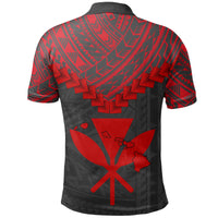 Polynesian Turtle Kanaka Map Hawaii Polo Shirt Red Ti Style - Polynesian Pride