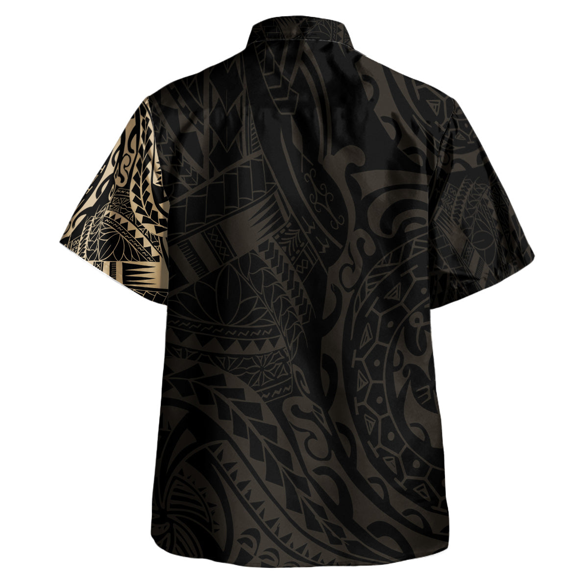 Polynesian Hawaiian Shirt - Polynesian Tattoo Style Version 2 Gold - Polynesian Pride