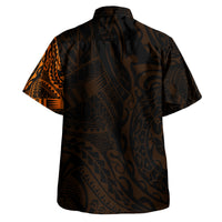 Polynesian Hawaiian Shirt - Polynesian Tattoo Style Version 2 Orange - Polynesian Pride