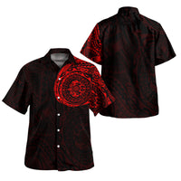 Polynesian Hawaiian Shirt - Polynesian Tattoo Style Version 2 Red - Polynesian Pride