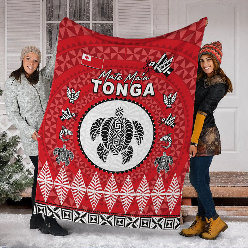 Mate Ma'a Tonga Ngatu Fonu Rugby Premium Blanket LT6 - Polynesian Pride