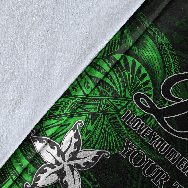 (Custom Personalised) Polynesian Fathers Day Premium Blanket I Love You In Every Universe - Green LT8 - Polynesian Pride