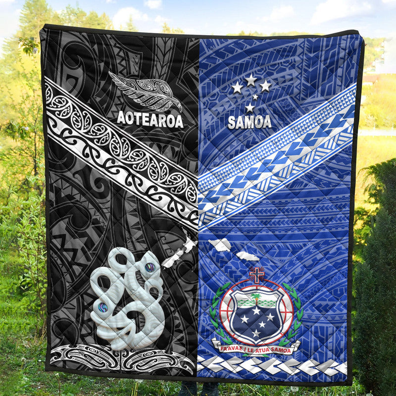 New Zealand And Samoa Premium Quilt Together - Black LT8 - Polynesian Pride