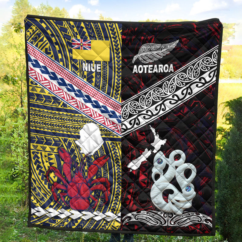 New Zealand And Niue Premium Quilt Together - Red LT8 - Polynesian Pride