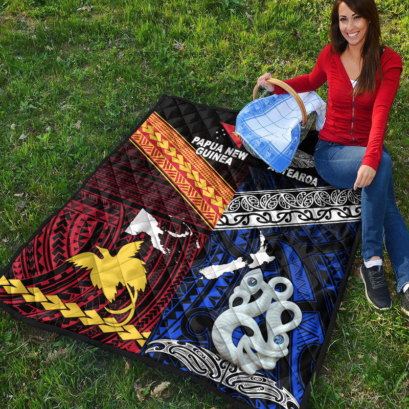 New Zealand And Papua New Guinea Premium Quilt Together - Blue LT8 - Polynesian Pride