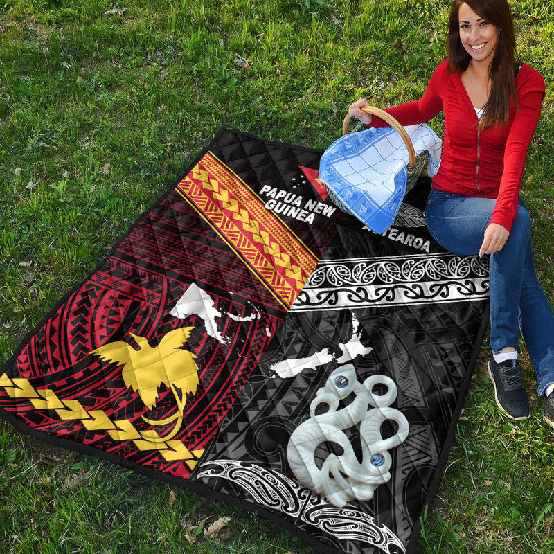 New Zealand And Papua New Guinea Premium Quilt Together - Black LT8 - Polynesian Pride