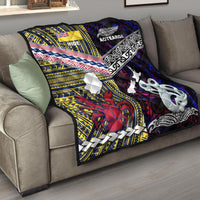 New Zealand And Niue Premium Quilt Together - Purple LT8 - Polynesian Pride