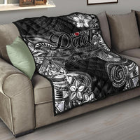(Custom Personalised) Polynesian Fathers Day Premium Quilt I Love You In Every Universe - Black LT8 - Polynesian Pride