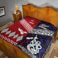New Zealand And Tonga Premium Quilt Together - Purple LT8 - Polynesian Pride