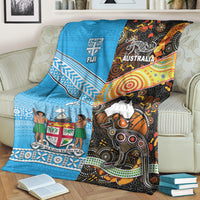 Australia Aboriginal And Fiji Tapa Premium Blanket Together LT8 - Polynesian Pride