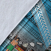 New Zealand And Fiji Premium Blanket Together - Paua Shell LT8 - Polynesian Pride