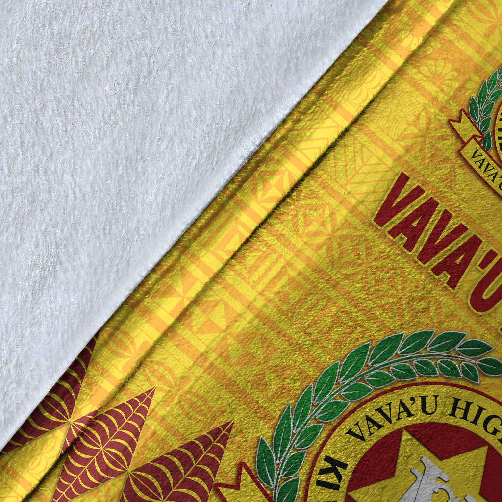 Tonga Vava'u High School Premium Blanket Simple Style - Yellow LT8 - Polynesian Pride