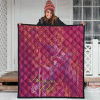 Hawaii Premium Quilt - King Of Hawaii With Hawaiian Girls Pink Version - Polynesian Pride