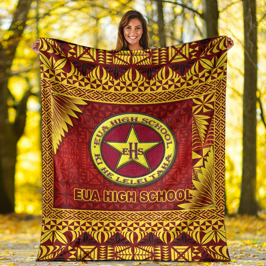 Tonga Eua High School Premium Blanket Simplified Version LT8 - Polynesian Pride