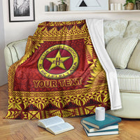 (Custom Personalised) Tonga Eua High School Premium Blanket Simplified Version LT8 White - Polynesian Pride