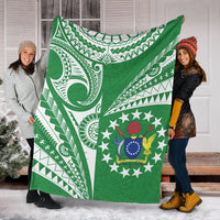 Cook Islands Tatau Premium Blanket Symbolize Passion Stars Version Green LT13 - Polynesian Pride