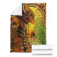 (Custom Personalised) Hei Tiki Maori Premium Blanket Fern Aotearoa Ta Moko Sun LT13 - Polynesian Pride