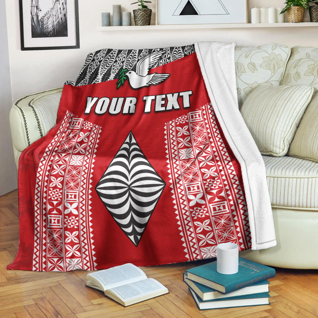 (Custom Personalised) Tonga Rugby Premium Blanket - Mate Ma'a Tonga LT13 - Polynesian Pride