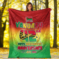 Vanuatu Independence Day Premium Blanket 42nd Anniversary Yumi Yumi Yumi LT13 White - Polynesian Pride