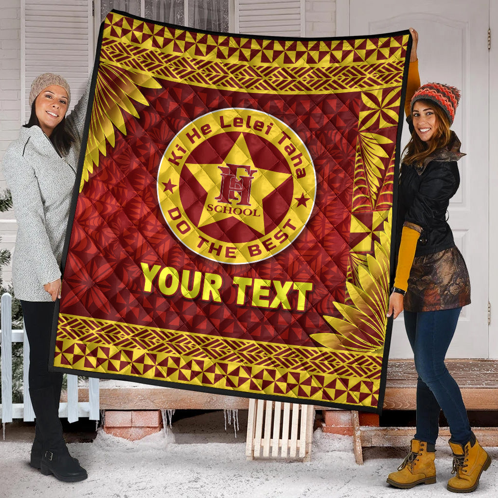 (Custom Personalised) Tonga Niuafo'ou High School Premium Quilt Simplified Version LT8 - Polynesian Pride