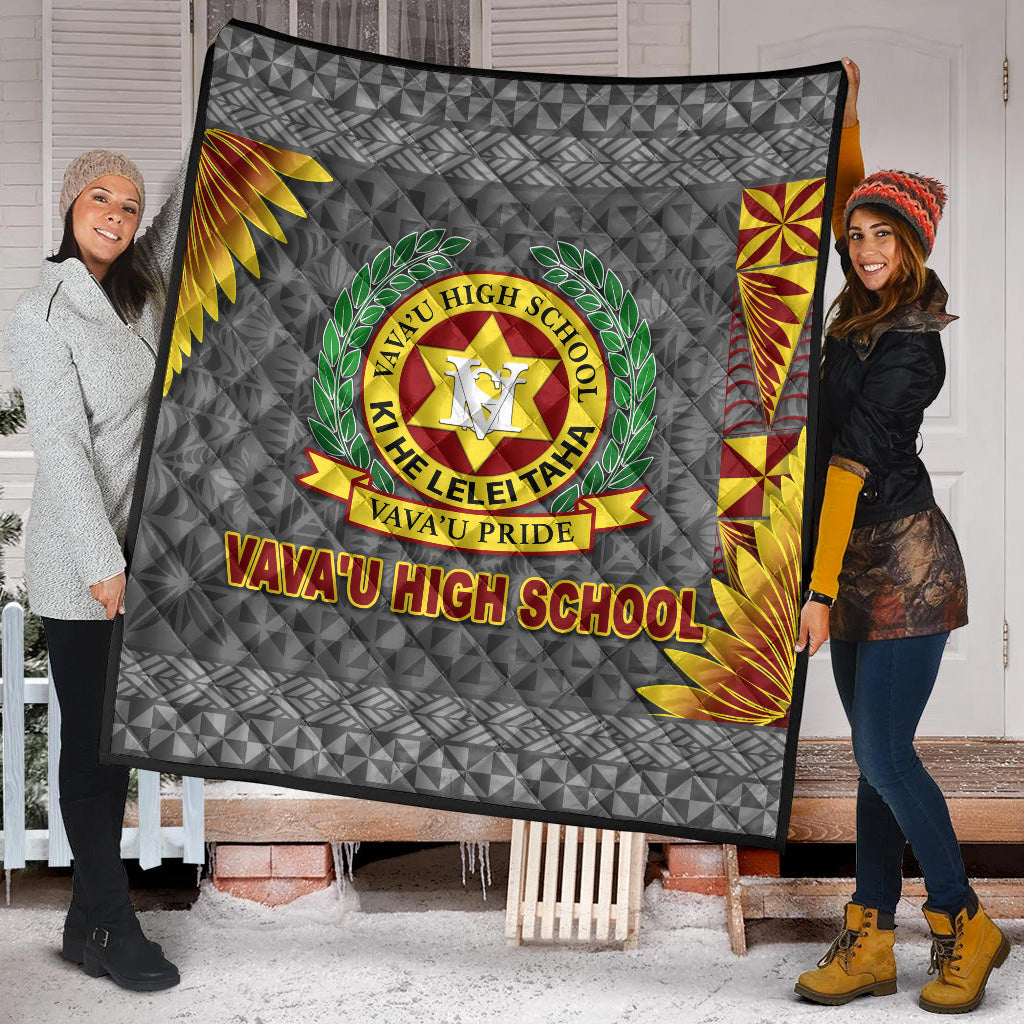 Tonga Vava'u High School Premium Quilt Simplified Version - Grey LT8 - Polynesian Pride
