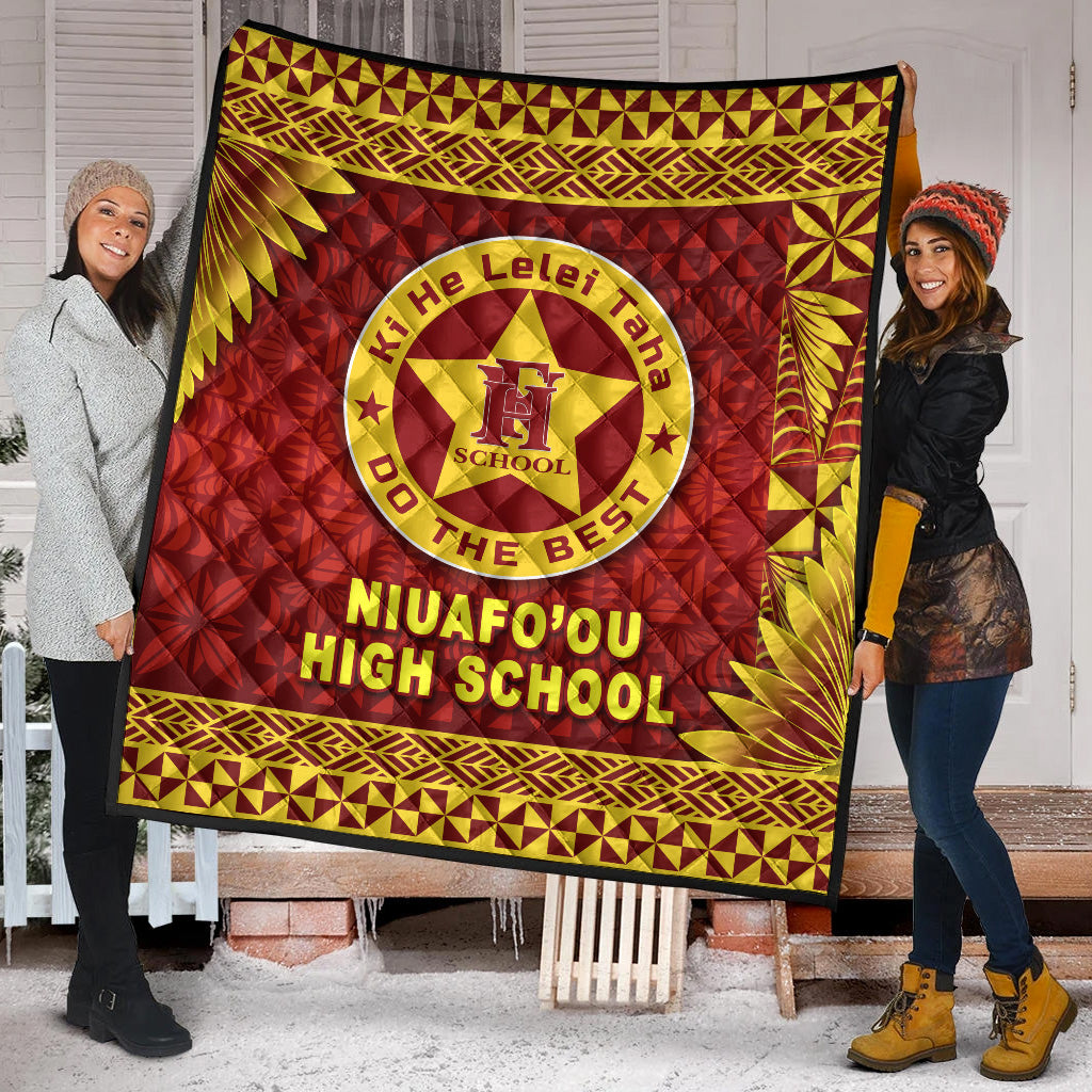 Tonga Niuafo'ou High School Premium Quilt Simplified Version LT8 - Polynesian Pride