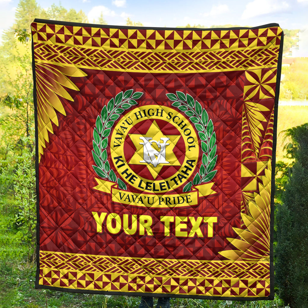 (Custom Personalised) Tonga Vava'u High School Premium Quilt Simplified Version - Maroon LT8 - Polynesian Pride
