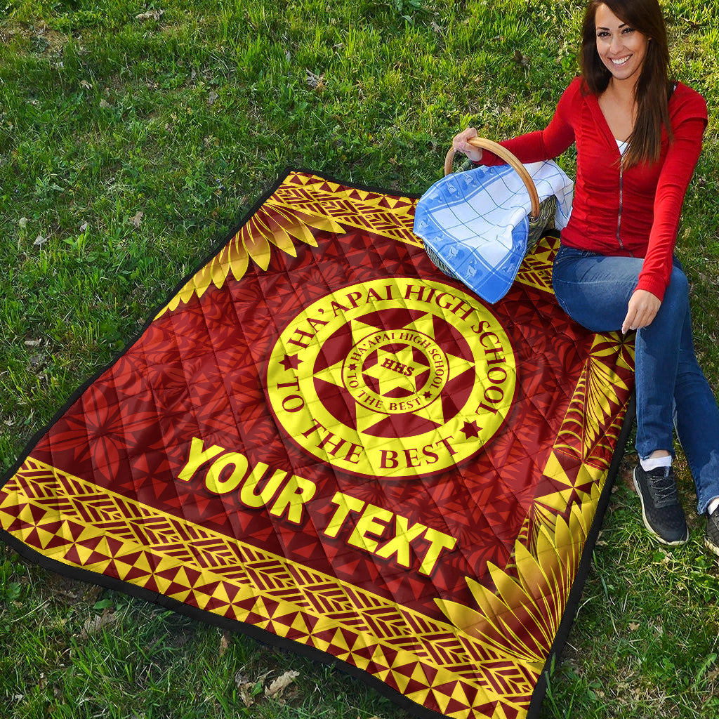 (Custom Personalised) Tonga Ha'apai High School Premium Quilt Simplified Version LT8 - Polynesian Pride