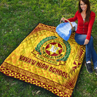 Tonga Vava'u High School Premium Quilt Simplified Version - Gold LT8 - Polynesian Pride