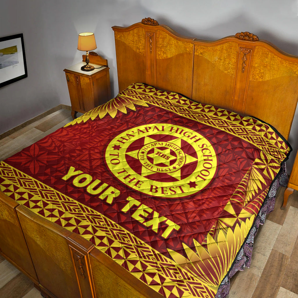 (Custom Personalised) Tonga Ha'apai High School Premium Quilt Simplified Version LT8 - Polynesian Pride