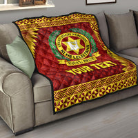 (Custom Personalised) Tonga Vava'u High School Premium Quilt Simplified Version - Maroon LT8 - Polynesian Pride