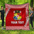 (Custom Personalised) Tonga Coat Of Arms Premium Quilt Simplified Version - Red LT8 Red - Polynesian Pride