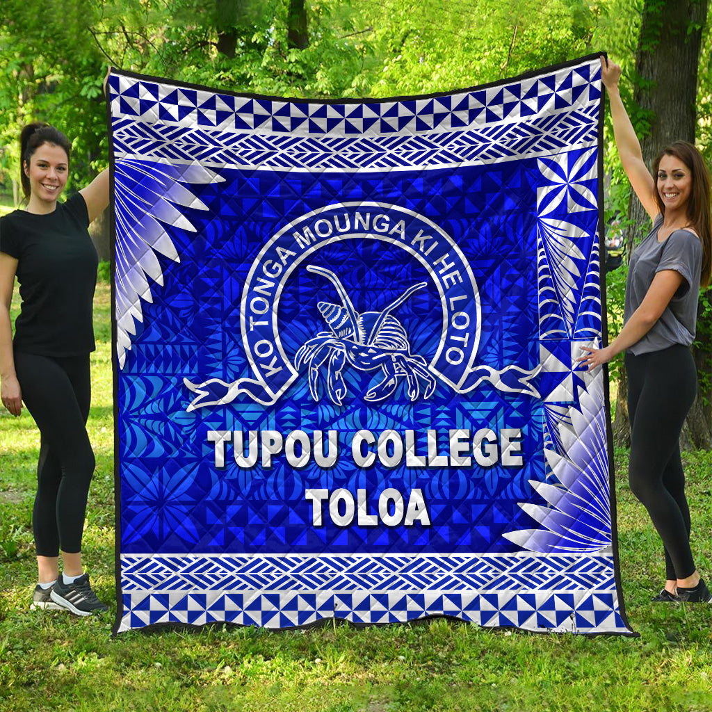 Tonga Tupou College Toloa Old Boys Premium Quilt Simplified Version LT8 Blue - Polynesian Pride